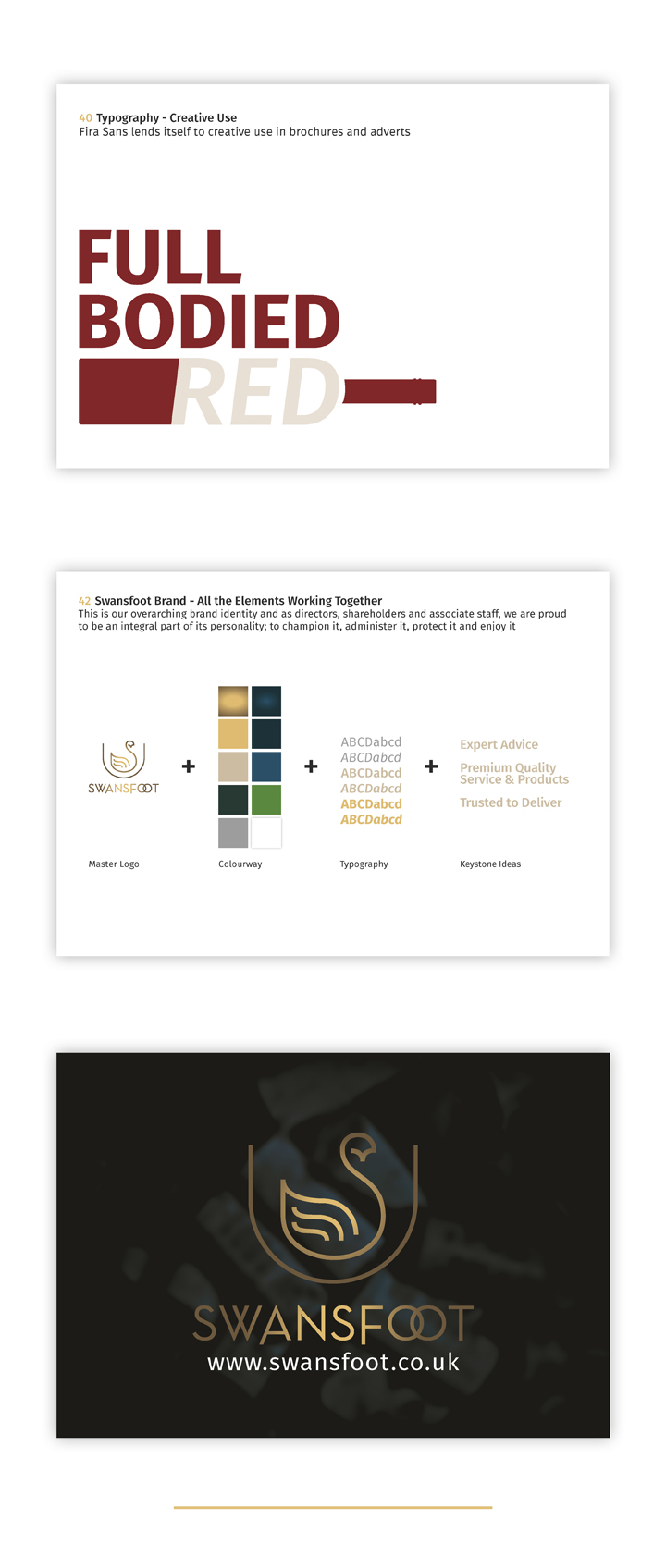 Swansfoot Brand - Theory Unit Graphic Design and Website Development